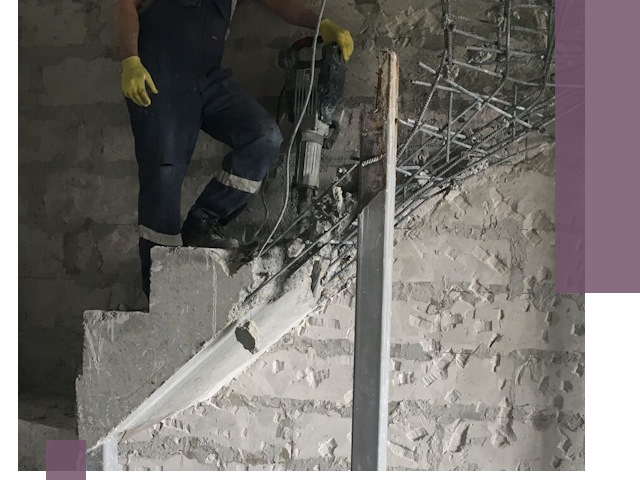 Демонтаж металлических и бетонных лестниц в Костомукше