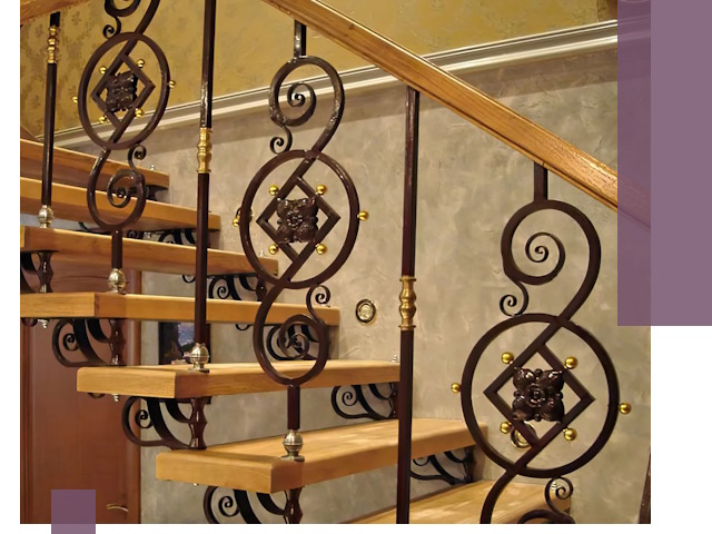 Изготовление кованых лестниц под ключ в Костомукше