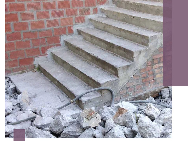 Демонтаж бетонных лестниц в Костомукше: быстро и безопасно