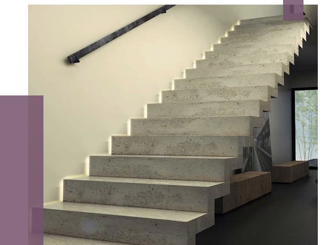 Облицовка бетонных лестниц в Костомукше от 4591 руб/м2