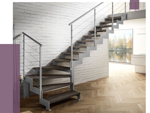 Г-образные лестницы под ключ в Костомукше от 36982 руб. | ПРОЛЁТ-Ктм