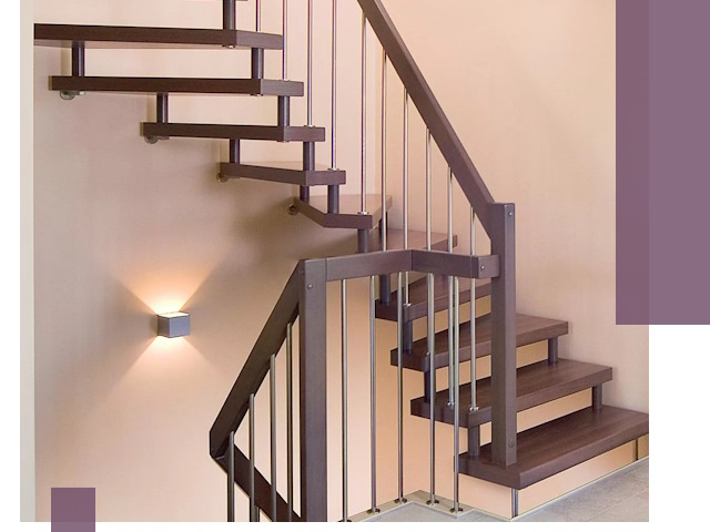 Изготовление лестниц на больцах в Костомукше под ключ