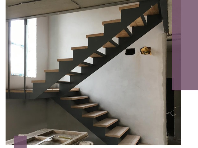 Изготовление лестниц на металлокаркасе в Костомукше от производителя