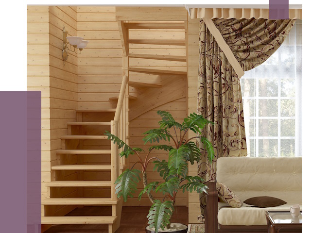 Лестницы для дачи в Костомукше от 75750 руб.  | ПРОЛЁТ-Ктм