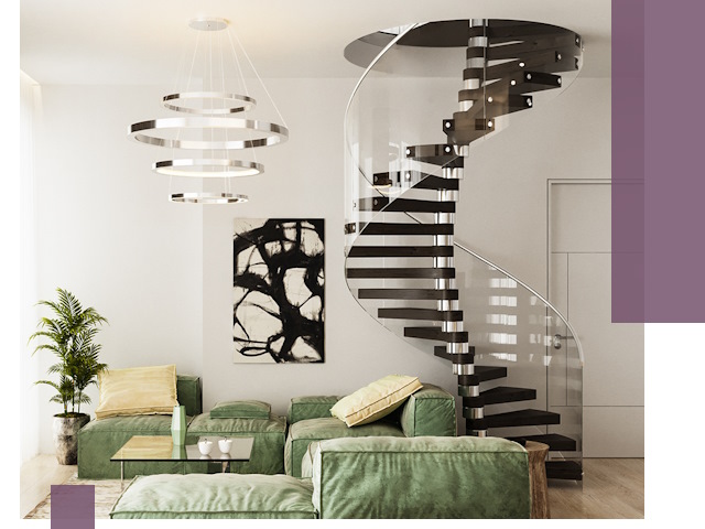 Лестницы для двухуровневой квартиры в Костомукше — изготовление и монтаж