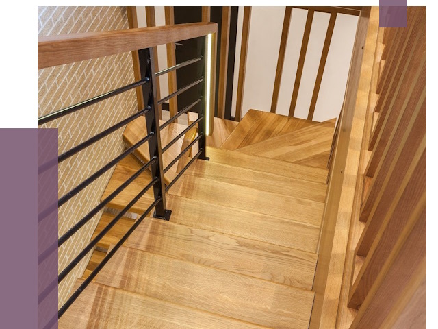 Лестницы из ясеня в Костомукше под ключ от 9998 руб. 