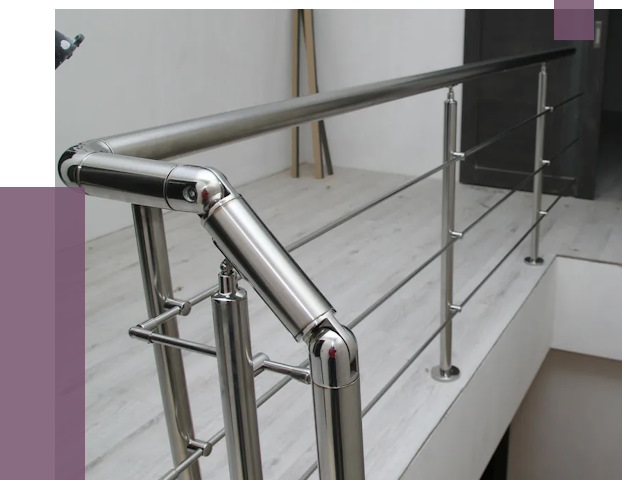 Перила из нержавеющей стали в Костомукше от 8978 руб. под ключ | ПРОЛЁТ-Ктм