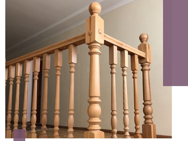 Деревянные перила на заказ в Костомукше: монтаж и изготовление