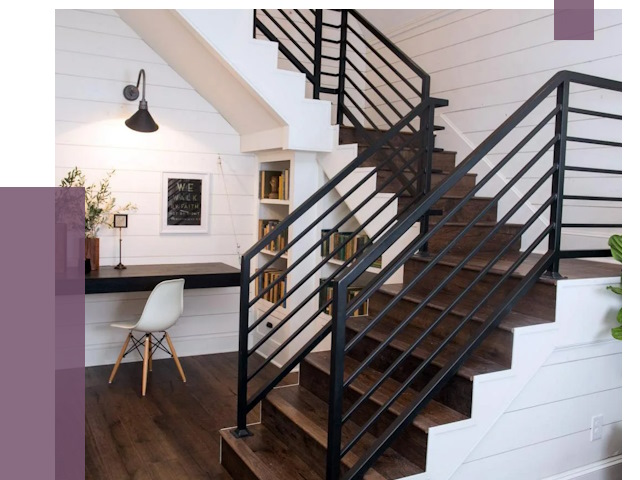 Перила для лестницы в доме в Костомукше от 7396 руб. — ПРОЛЁТ-Ктм