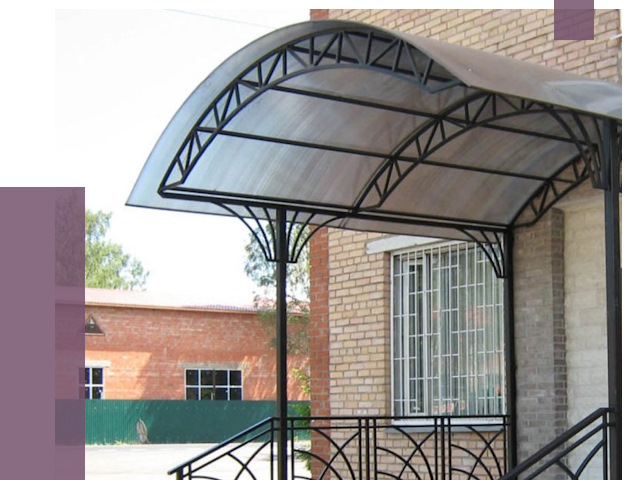 Металлические навесы и козырьки в Костомукше от 12753 руб.