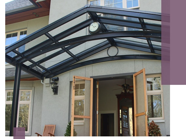 Изготовление и монтаж навесов и козырьков в Костомукше