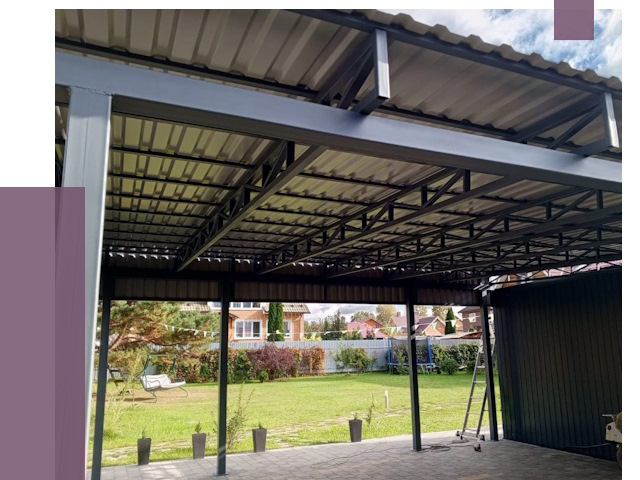 Монтаж навесов в Костомукше от 7345 руб. — установка навеса | ПРОЛЁТ-Ктм