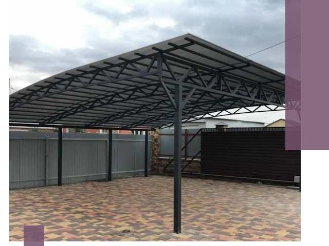 Недорогие навесы под ключ в Костомукше — изготовление и монтаж