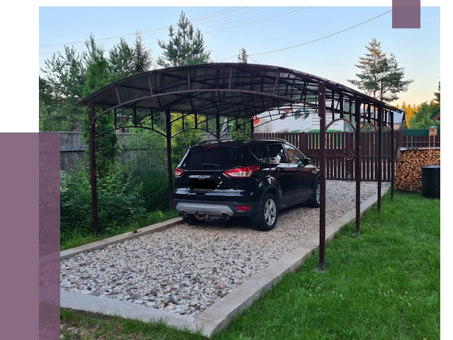 Навесы для автомобиля в Костомукше от 13110 руб.  | ПРОЛЁТ-Ктм