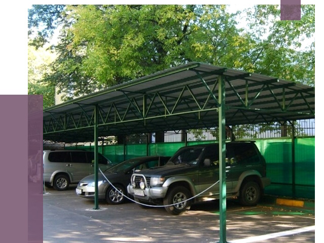 Навесы для парковки в Костомукше от 80086 руб. заказать | ПРОЛЁТ-Ктм