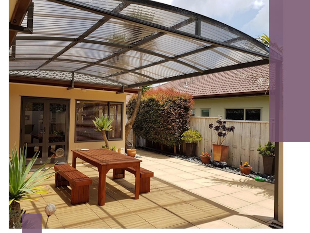 Навесы во двор под ключ в Костомукше — изготовление и монтаж