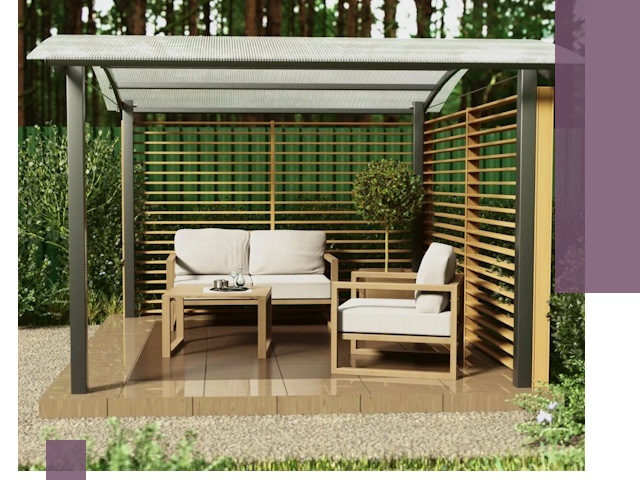 Навесы для дачи в Костомукше: изготовление, монтаж и демонтаж