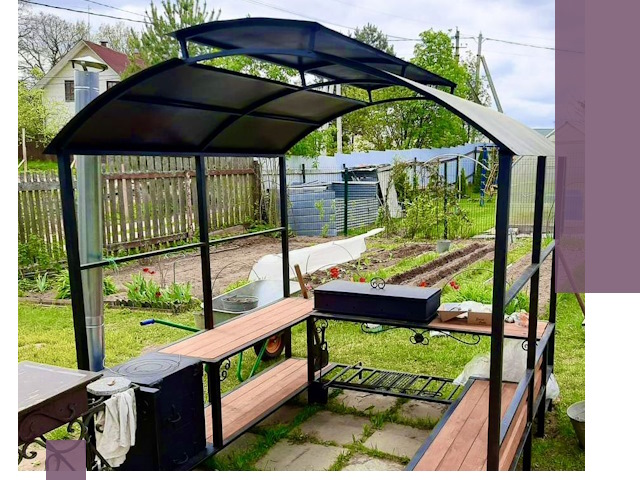 Навесы для барбекю в Костомукше: изготовление, монтаж и демонтаж