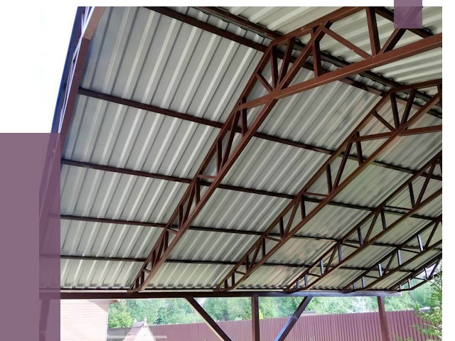 Навесы из профнастила в Костомукше от 7345 руб. | ПРОЛЁТ-Ктм