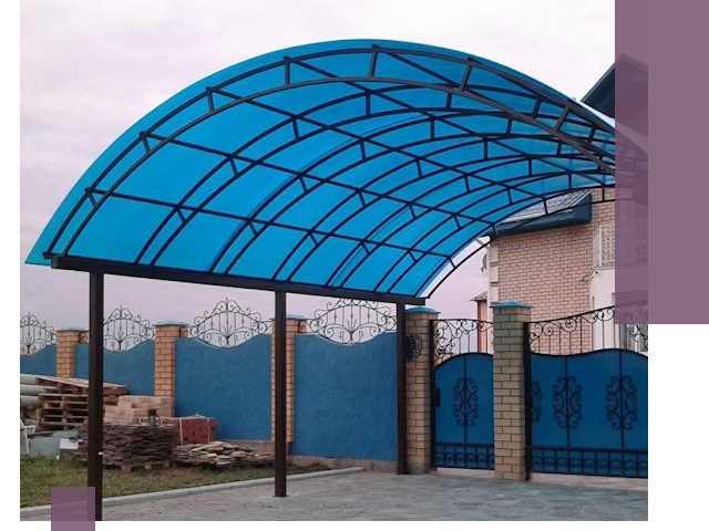 Арочные навесы под ключ в Костомукше — изготовление и монтаж