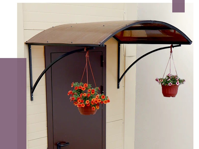 Козырьки над входом в Костомукше от 14793 руб.  | ПРОЛЁТ-Ктм