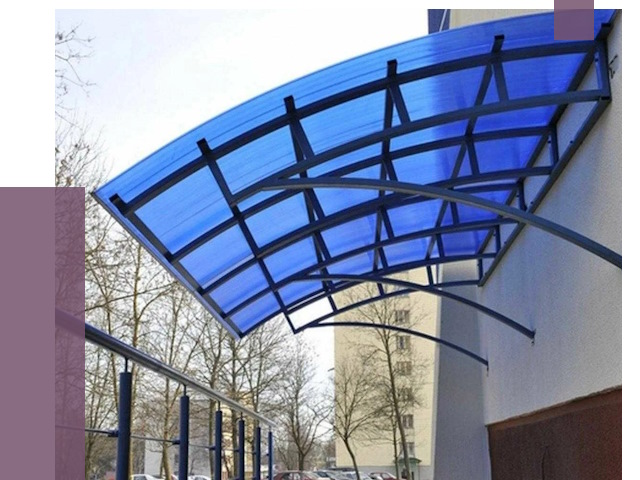 Козырьки из поликарбоната в Костомукше от 4285 руб. под ключ | ПРОЛЁТ-Ктм