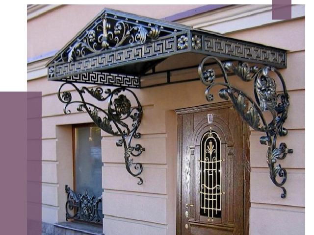 Кованые козырьки в Костомукше под ключ от 12701 руб. — ПРОЛЁТ