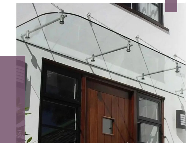 Стеклянные козырьки в Костомукше от 18874 руб. | ПРОЛЁТ-Ктм