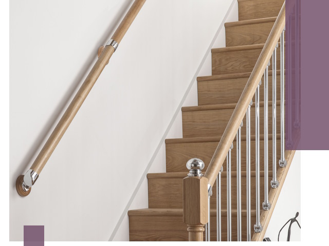 Пристенные поручни из стали и нержавейки под монтаж в Костомукше